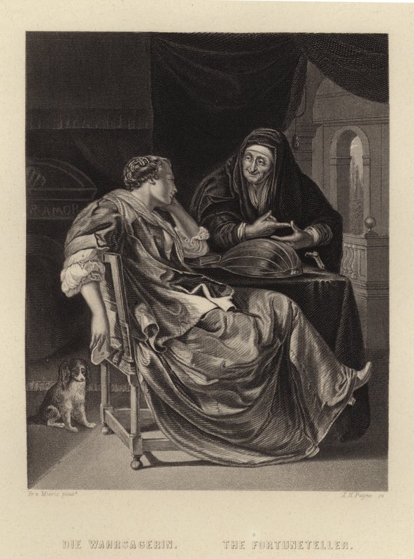 Wróżka autorstwa Frans van Mieris