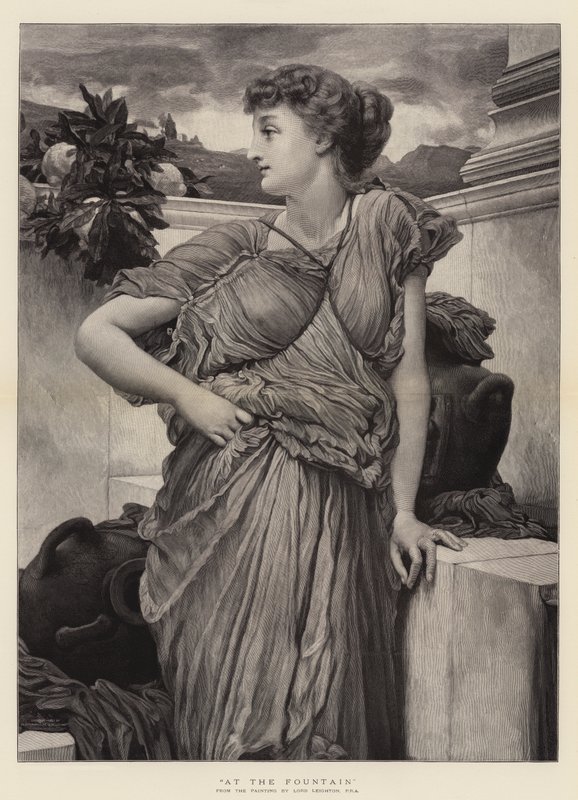 Przy fontannie autorstwa Frederic Leighton