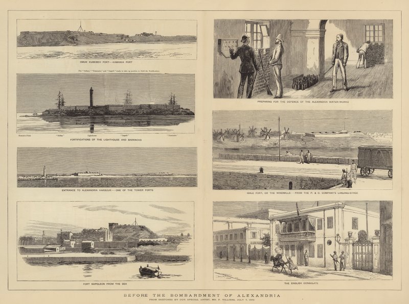 Przed bombardowaniem Aleksandrii autorstwa Frederic Villiers