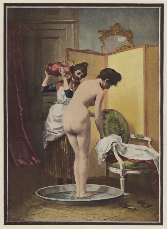 Kobieta przy toalecie (kolor lito) autorstwa Frederic Dufaux