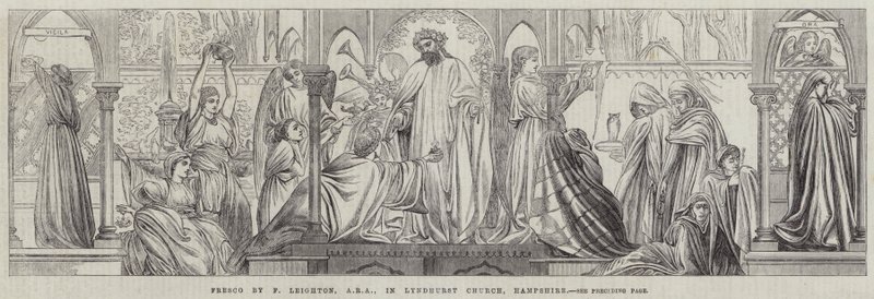 Fresk w Lyndhurst Church, Hampshire autorstwa Frederic Leighton