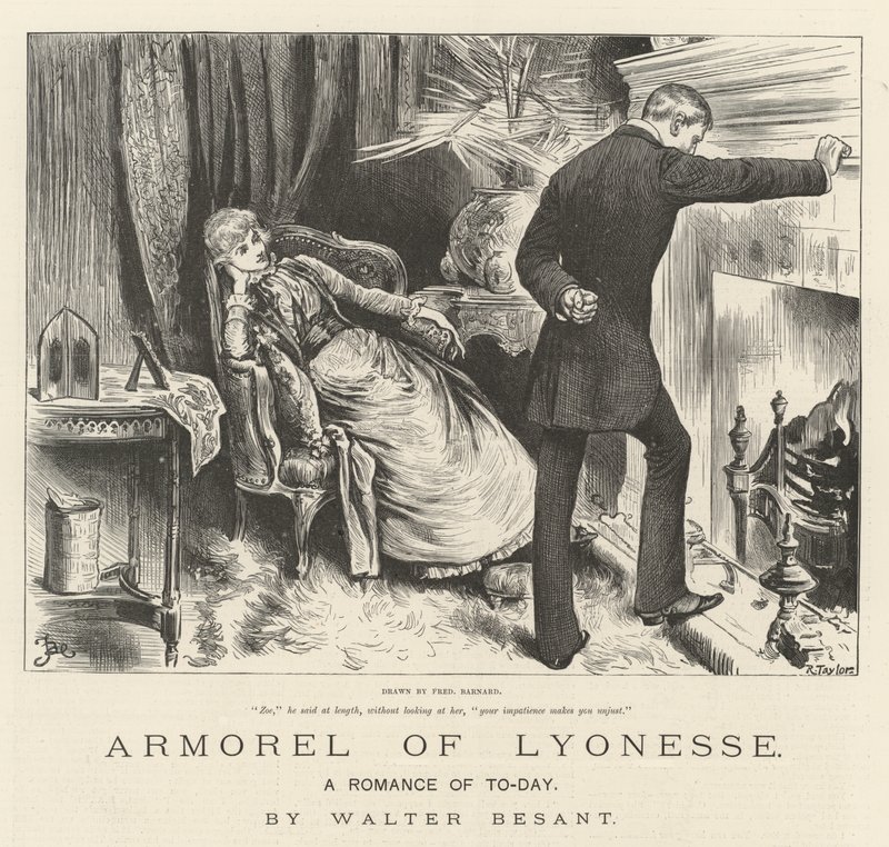 Armorel z Lyonesse, Romans współczesny, autorstwa Waltera Besanta autorstwa Frederick Barnard