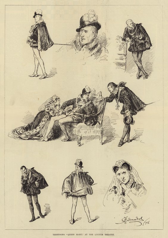Królowa Mary Tennysona w teatrze Lyceum autorstwa Frederick Barnard