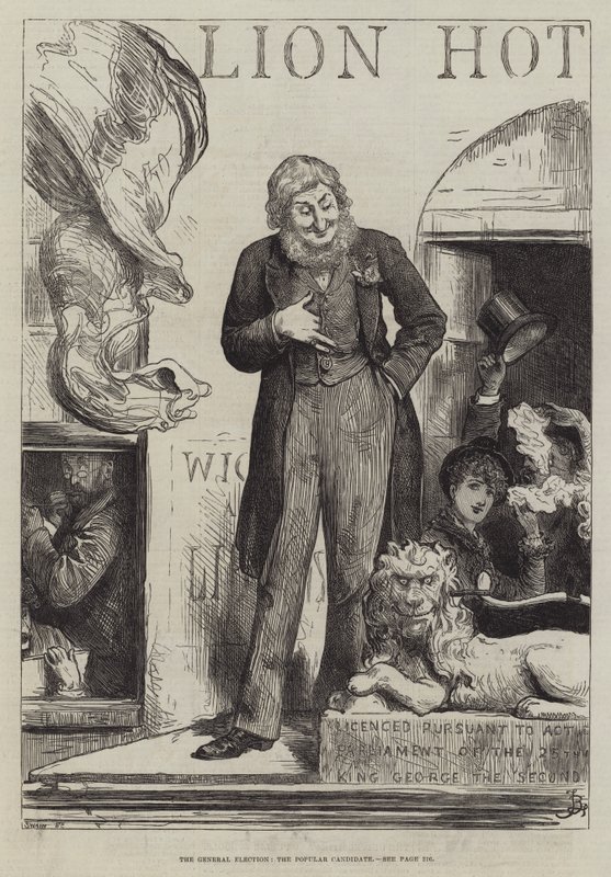 Wybory powszechne, kandydat ludowy autorstwa Frederick Barnard