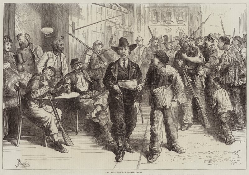Wojna, Rue Royale, Tours autorstwa Frederick Barnard