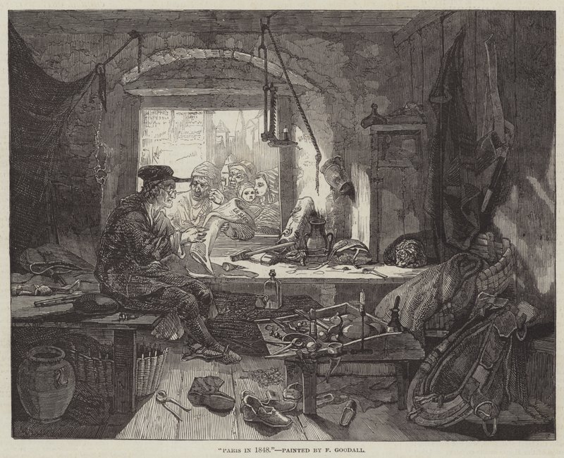 Paryż w 1848 r. autorstwa Frederick Goodall