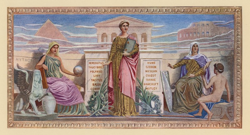 Historia (litografia kolorowa) autorstwa Frederick (after) Dielman