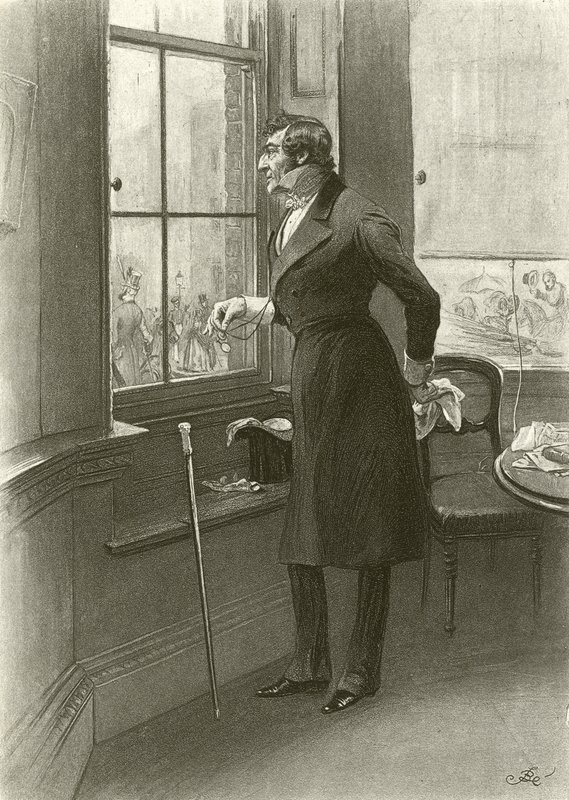 Major Pendennis (grawiura) autorstwa Frederick Barnard