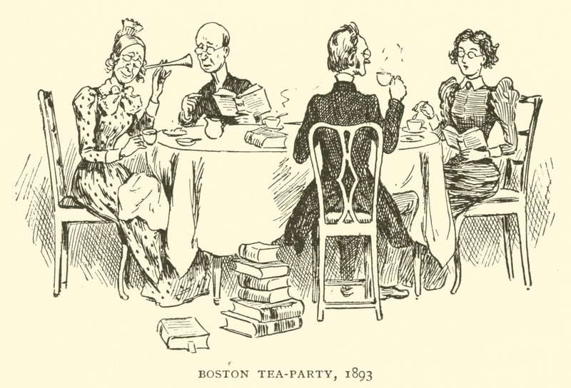 Herbatka w Bostonie, 1893 r. autorstwa Frederick Burr Opper
