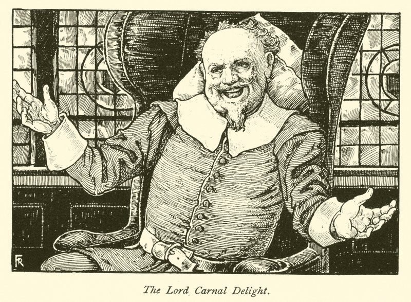 Lord Carnal Delight (rycina) autorstwa Frederick Hurten Rhead