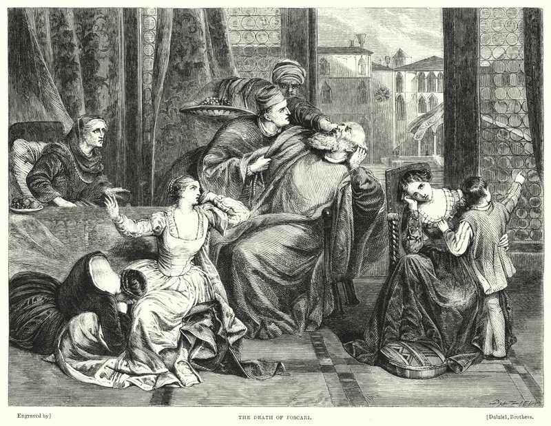 Śmierć Foscari (rycina) autorstwa Frederick Richard Pickersgill