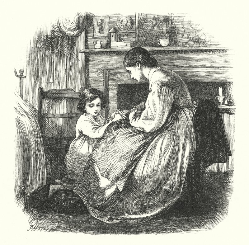 Dziecko w modlitwie autorstwa Frederick Walker