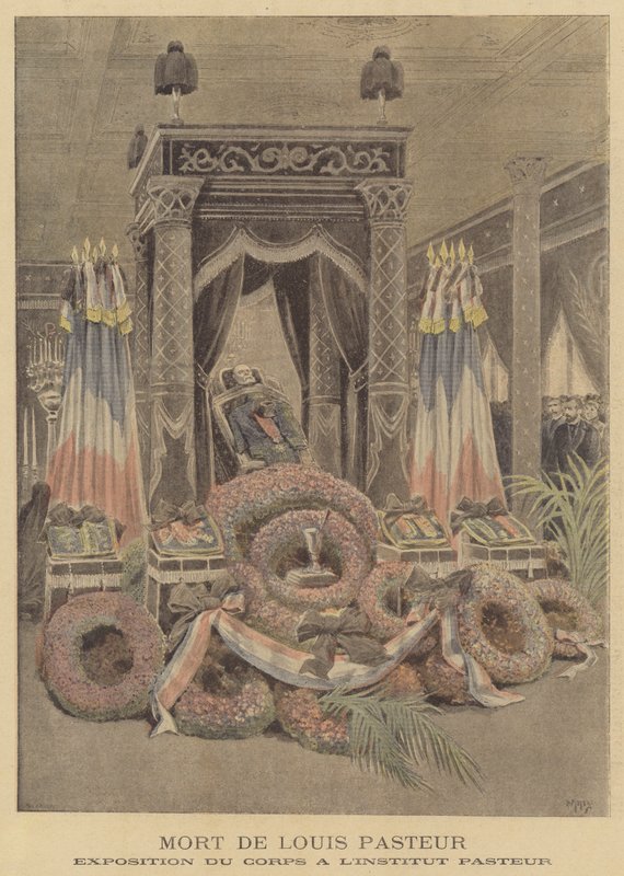 Śmierć Ludwika Pasteura autorstwa French School