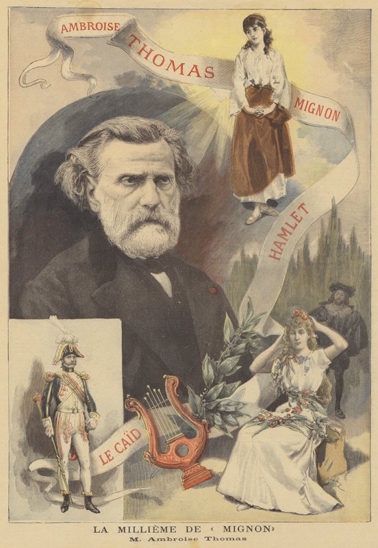 1000. przedstawienie Mignon, Ambroise Thomas autorstwa French School