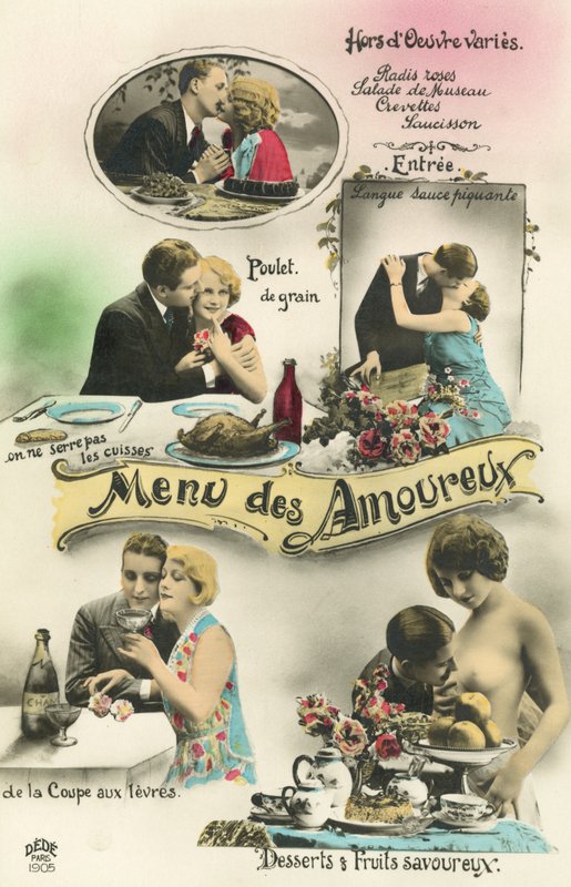 Menu dla zakochanych (kolorowe zdjęcie) autorstwa French Photographer