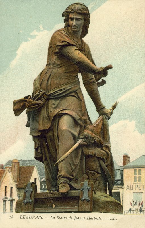 Beauvais, posąg Jeanne Hachette (zdjęcie kolorowe) autorstwa French Photographer
