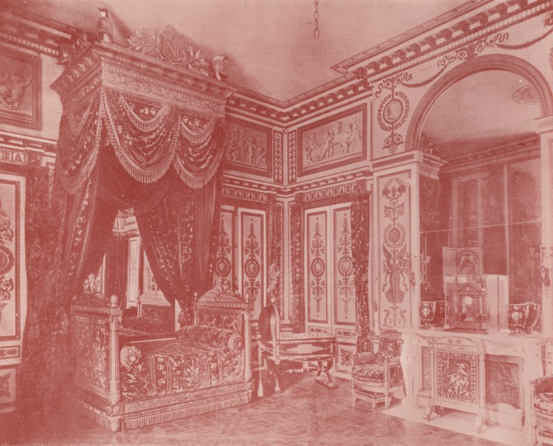 Sypialnia Napoleona I (zdjęcie czarno-białe) autorstwa French Photographer
