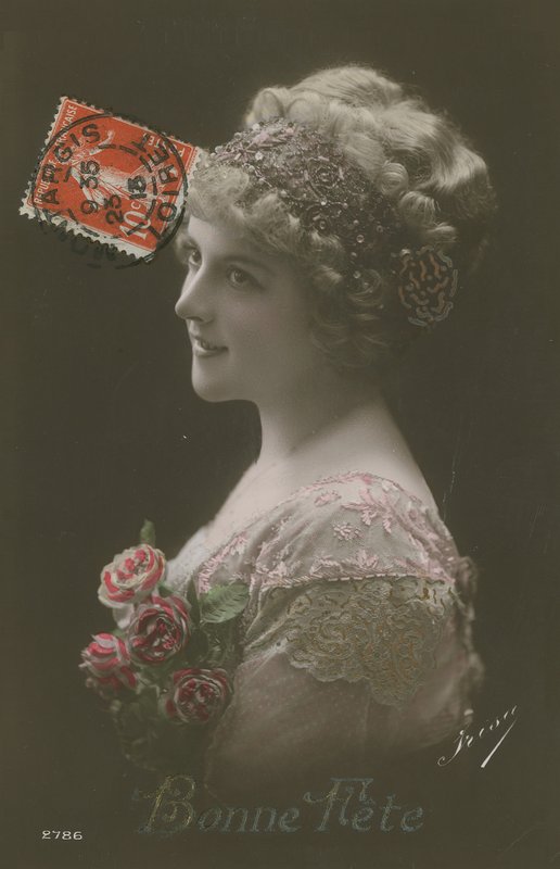 Wszystkiego najlepszego z okazji urodzin. Pocztówka wysłana w 1913 roku. autorstwa French Photographer
