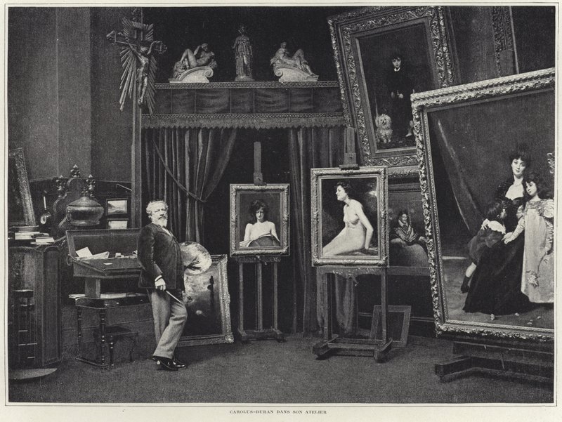 Carolus-Duran w swoim warsztacie autorstwa French Photographer