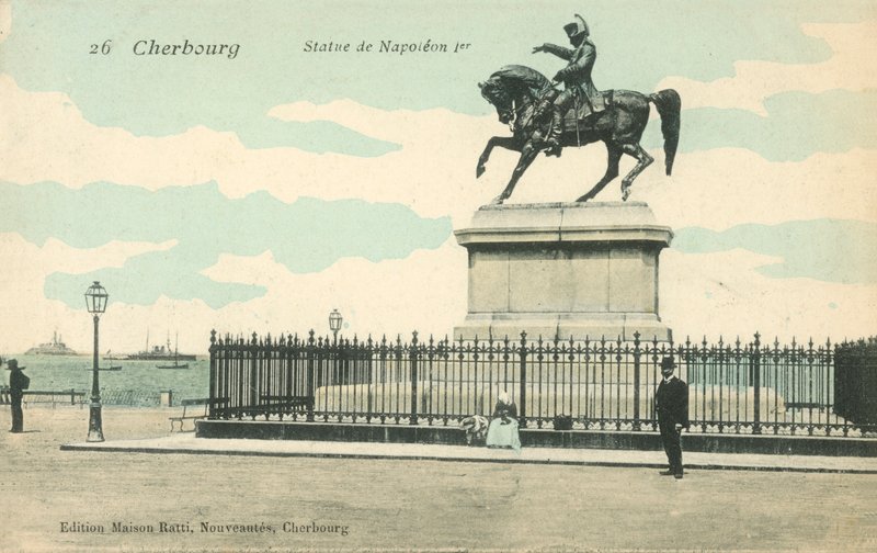 Cherbourg, Francja, Pomnik Napoleona I autorstwa French Photographer