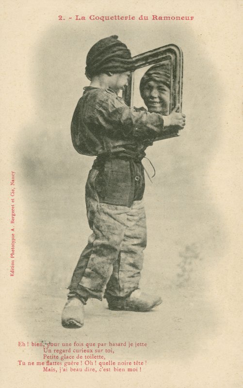 Kominiarz (zdjęcie czarno-białe) autorstwa French Photographer