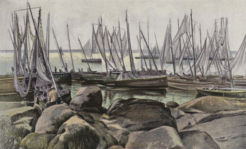 Concarneau, łodzie rybackie sardynek autorstwa French Photographer