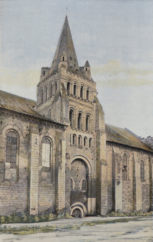 Cunault, Eglise, Fasada N autorstwa French Photographer