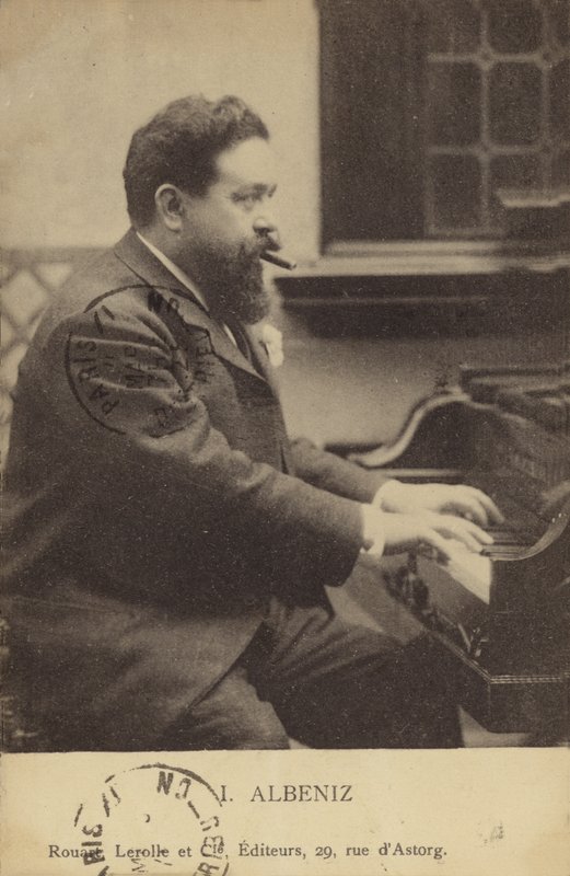 Isaac Albeniz, hiszpański pianista i kompozytor (1860-1909) autorstwa French Photographer