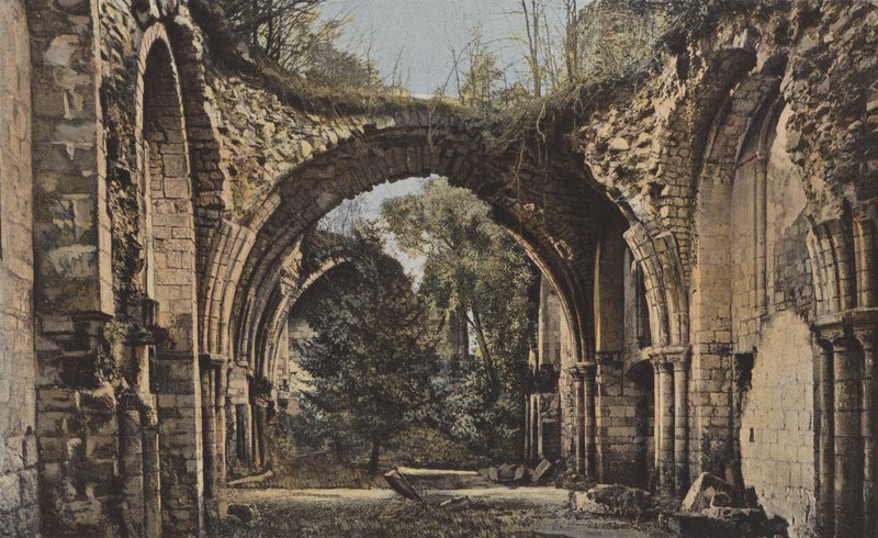 Jumieges, refektarz starego opactwa autorstwa French Photographer