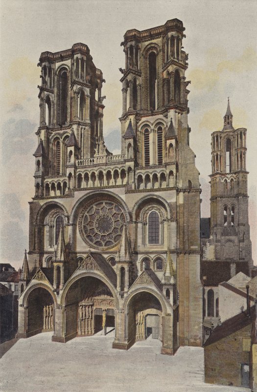 Laon, kościół Notre-Dame (katedra) autorstwa French Photographer