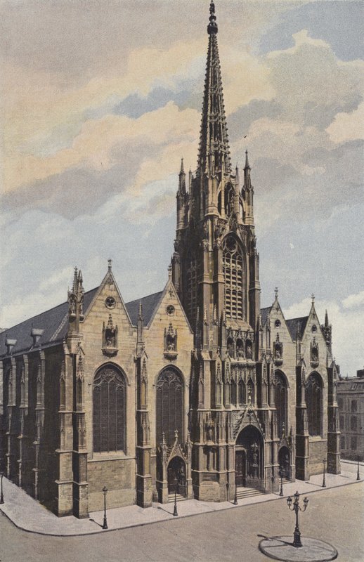Lille, Zachodnia Fasada Kościoła Saint-Maurice autorstwa French Photographer