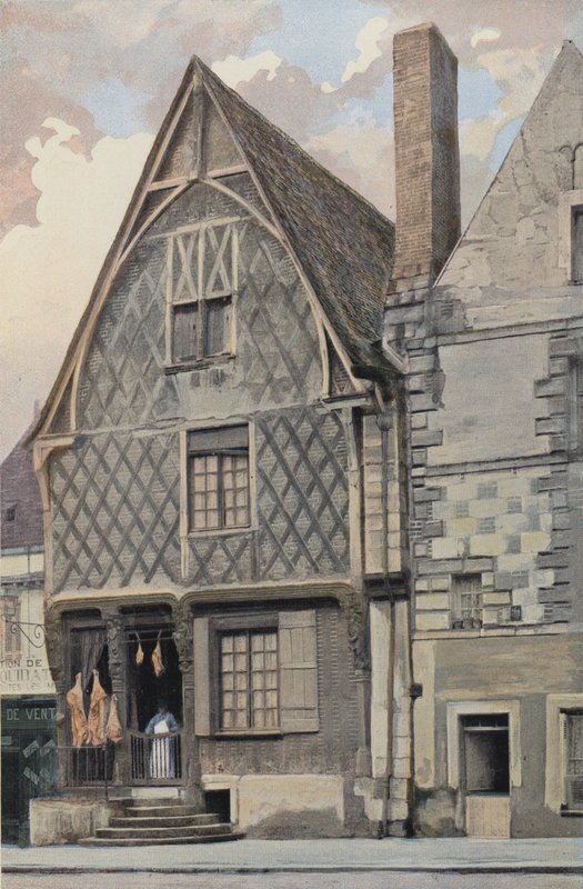 Luynes, Stary dom na placu autorstwa French Photographer