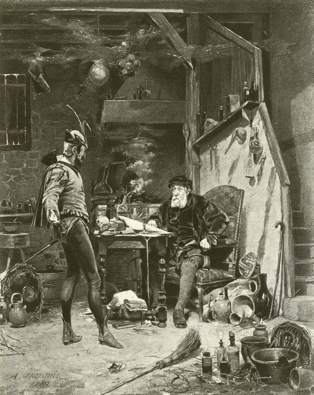 Mefistofeles i Faust (grawiura) autorstwa French Photographer