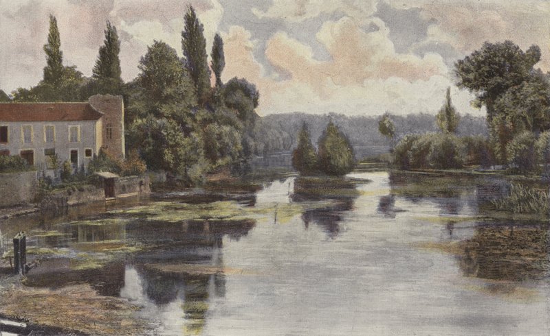 Montigny-sur-Loing, Banks of the Loing autorstwa French Photographer