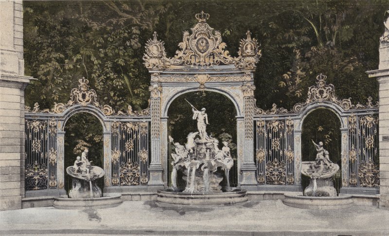 Nancy, Place Stanislas, Fontanna Neptuna autorstwa French Photographer