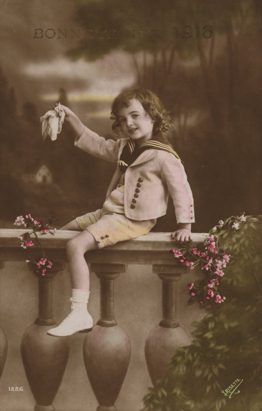 Kartka noworoczna, 1916 autorstwa French Photographer