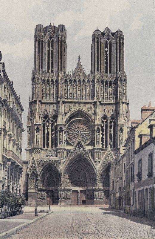 Reims, Cathedrale, Fasada O autorstwa French Photographer