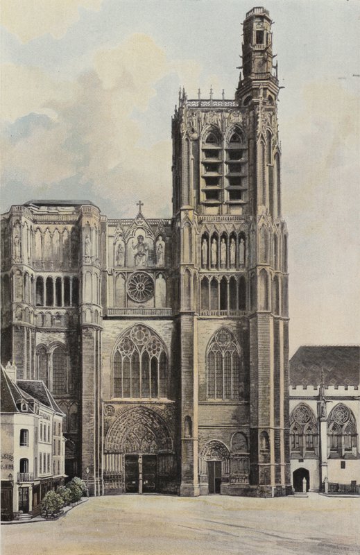 Sens, Cathedrale, Fasada O autorstwa French Photographer
