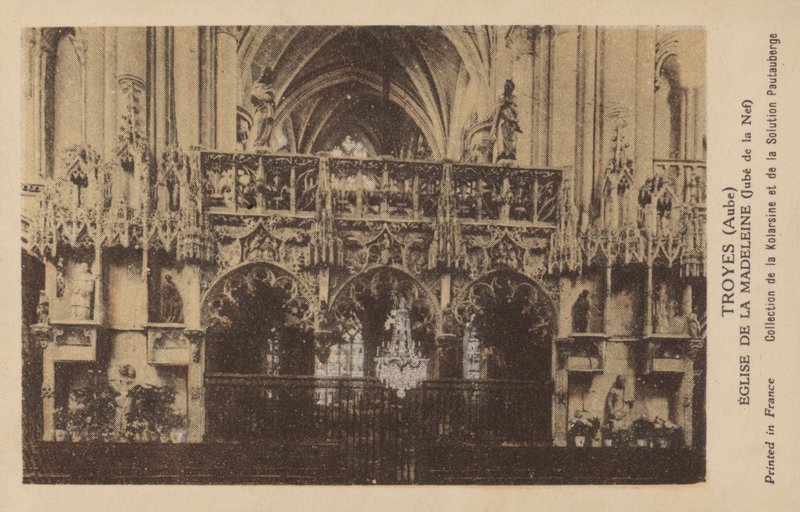 Troyes, Świt, Kościół Madeleine autorstwa French Photographer
