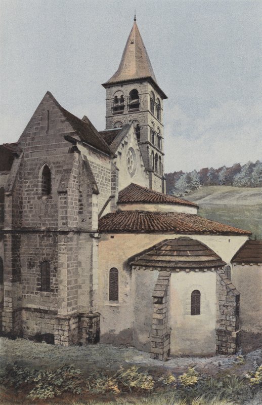 Vignory, Kościół, Apsyda i S transept autorstwa French Photographer