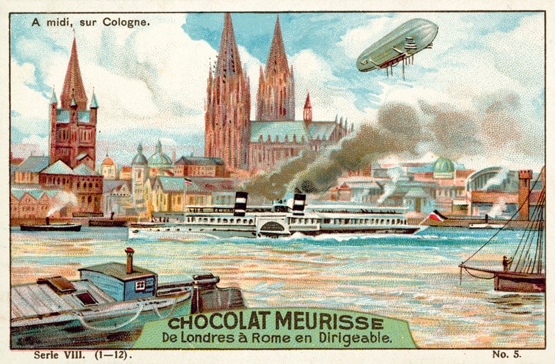 Nad Kolonią w południe (chromolitho) autorstwa French School