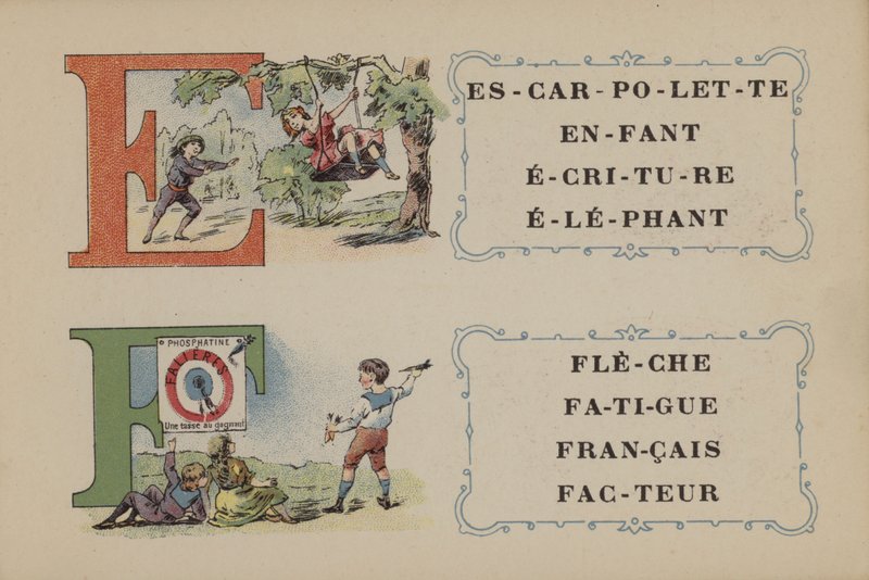 Alfabet fosfatynowy Falieres (kolor lito) autorstwa French School