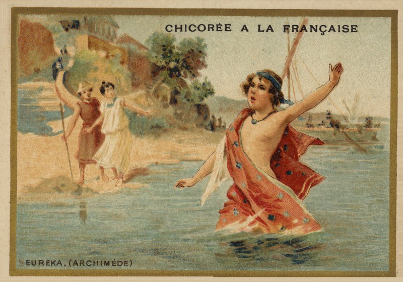 Archimedes wykrzykujący Eureka! autorstwa French School