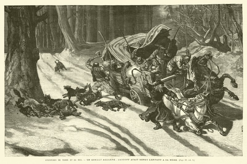 Przygody na lądzie i morzu (grafika) autorstwa French School