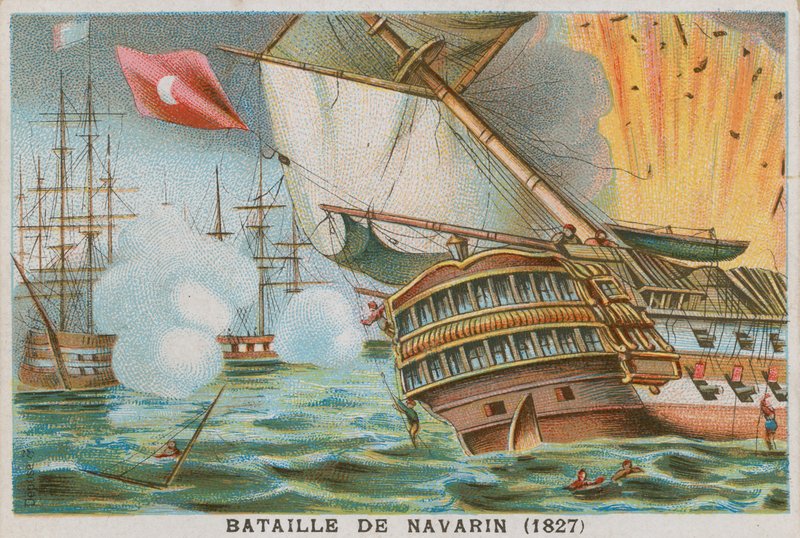 Bitwa pod Navarino, 1827 autorstwa French School