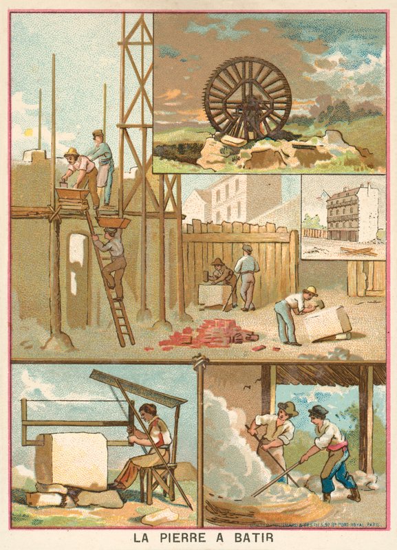 Kamień budowlany (chromolitho) autorstwa French School