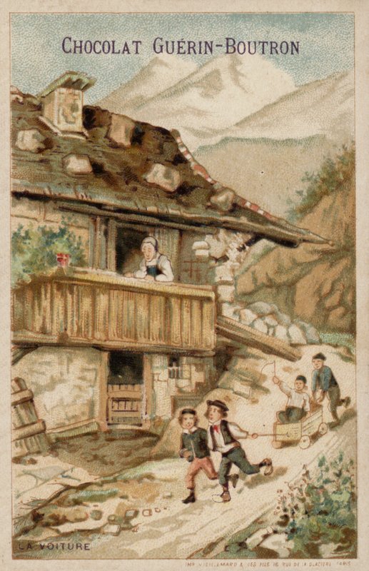 Samochód (chromolit) autorstwa French School