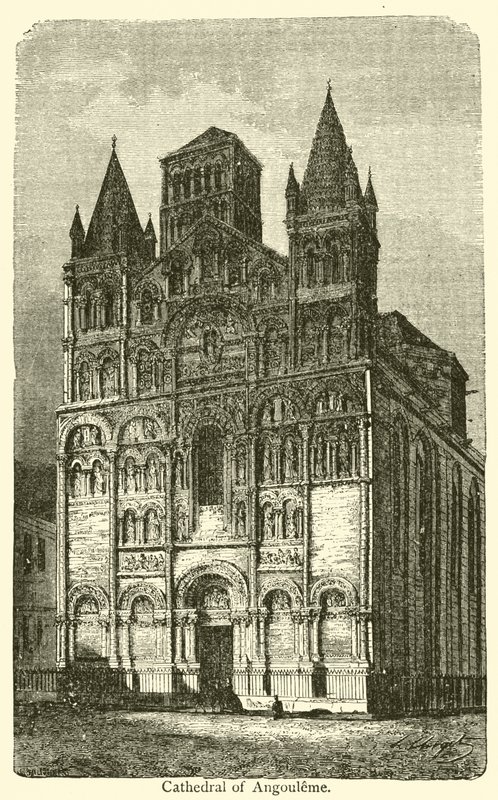 Katedra w Angouleme (rycina) autorstwa French School