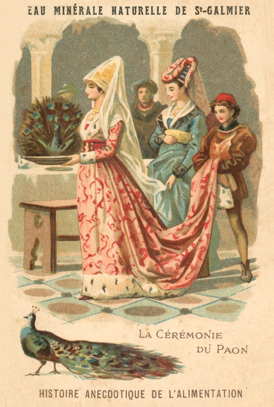 Ceremonia pawia (chromolitho) autorstwa French School