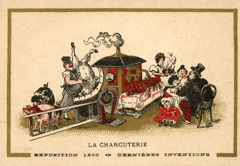 Wędliny (chromolitho) autorstwa French School